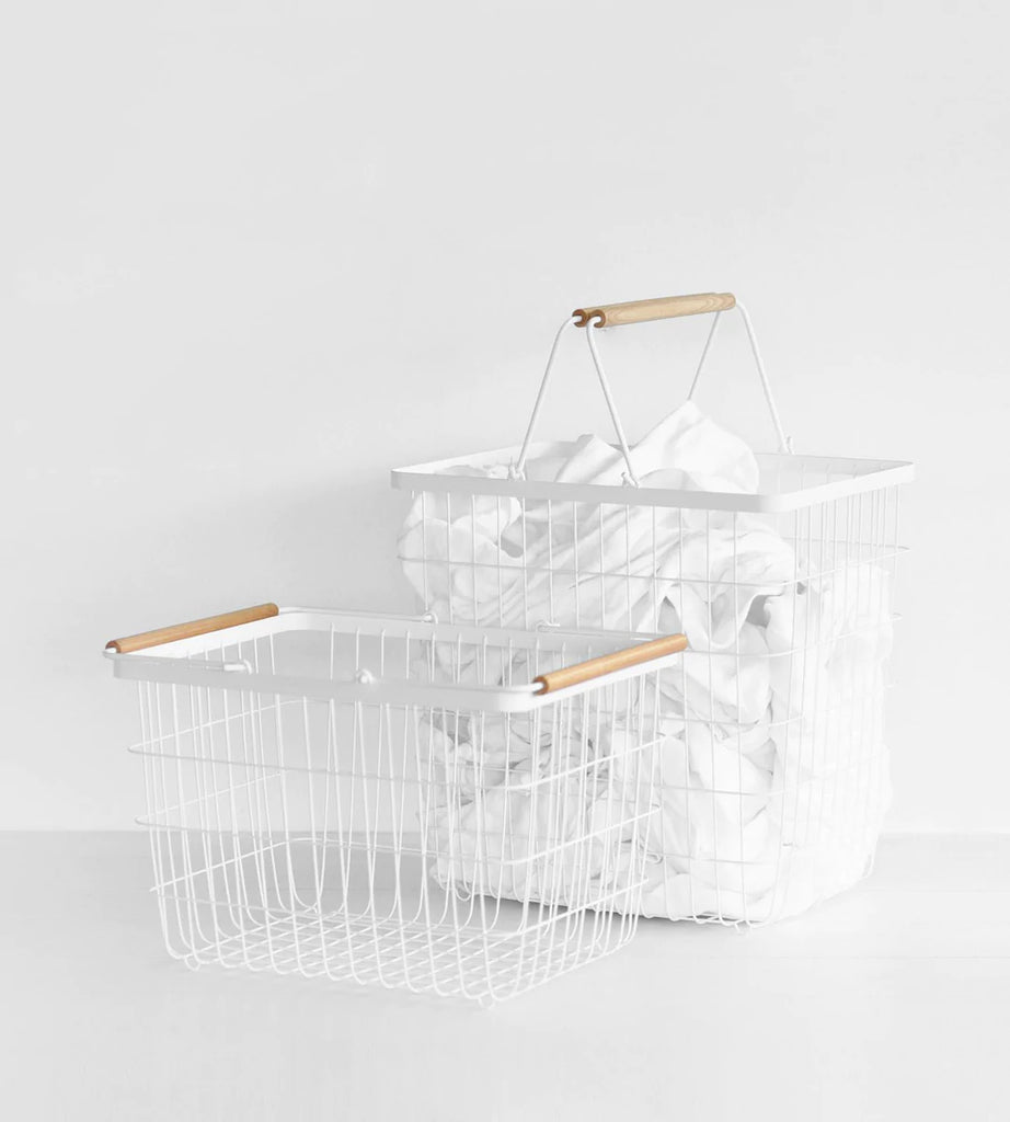 Yamazaki Laundry Basket Small - White