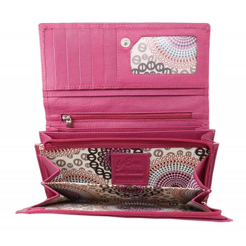 Baron & Buxton Leathergoods Ladies Wallet 51404 Pink