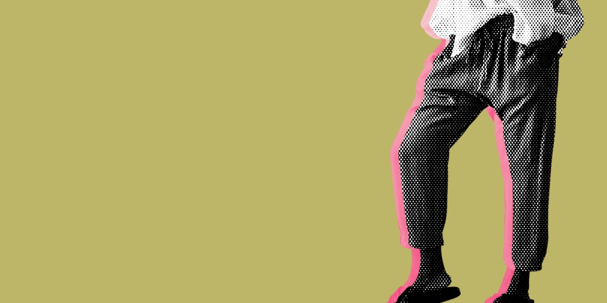 Abstract graphic of woman's pants 