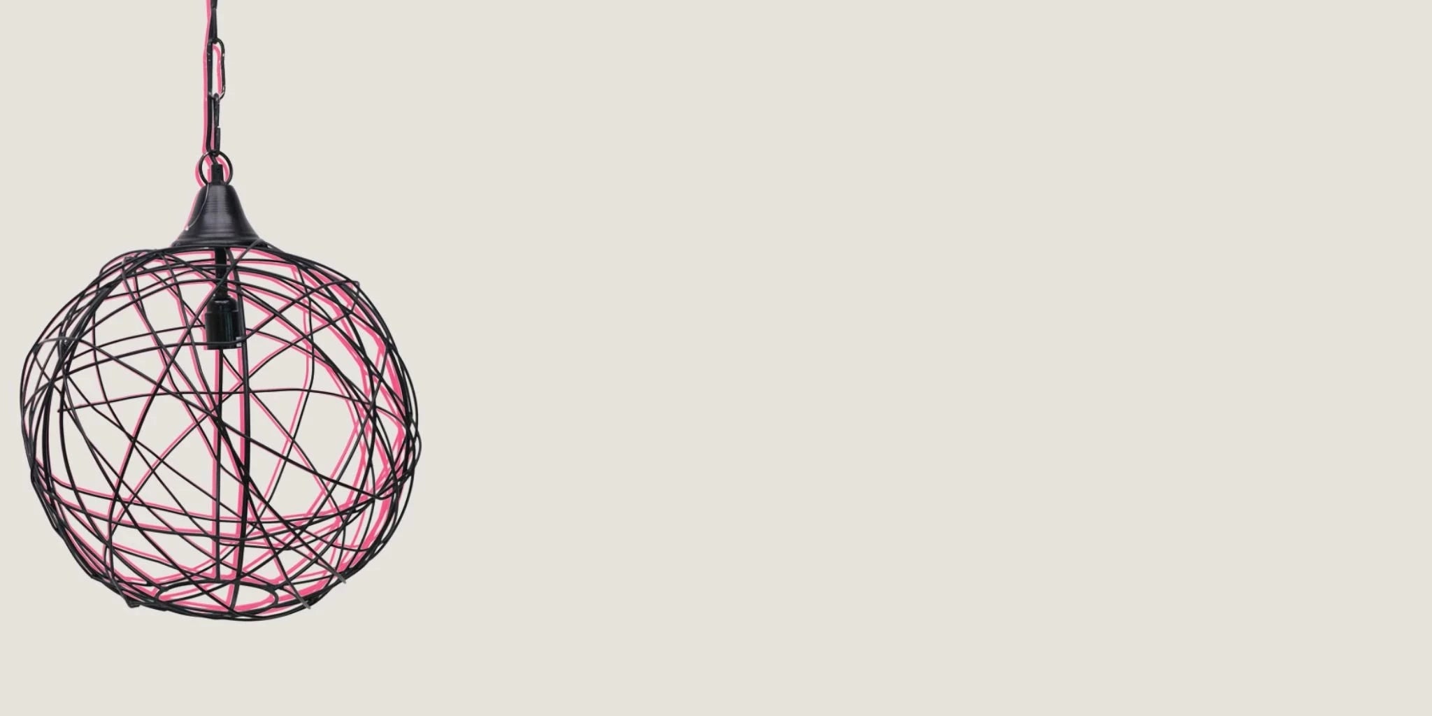 black wire round lamp shade