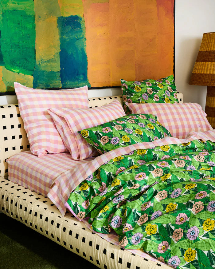 Kip & Co Hazy Days Linen Pillowcases | Pink