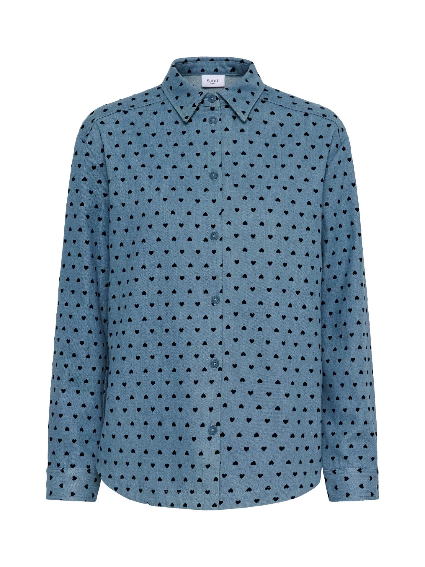 St Tropez Pegina Shirt | Black Reversed Hearts