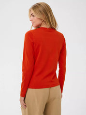 Saint Tropez Mila Slim Fit Ribbed Cardigan | Valiant Poppy