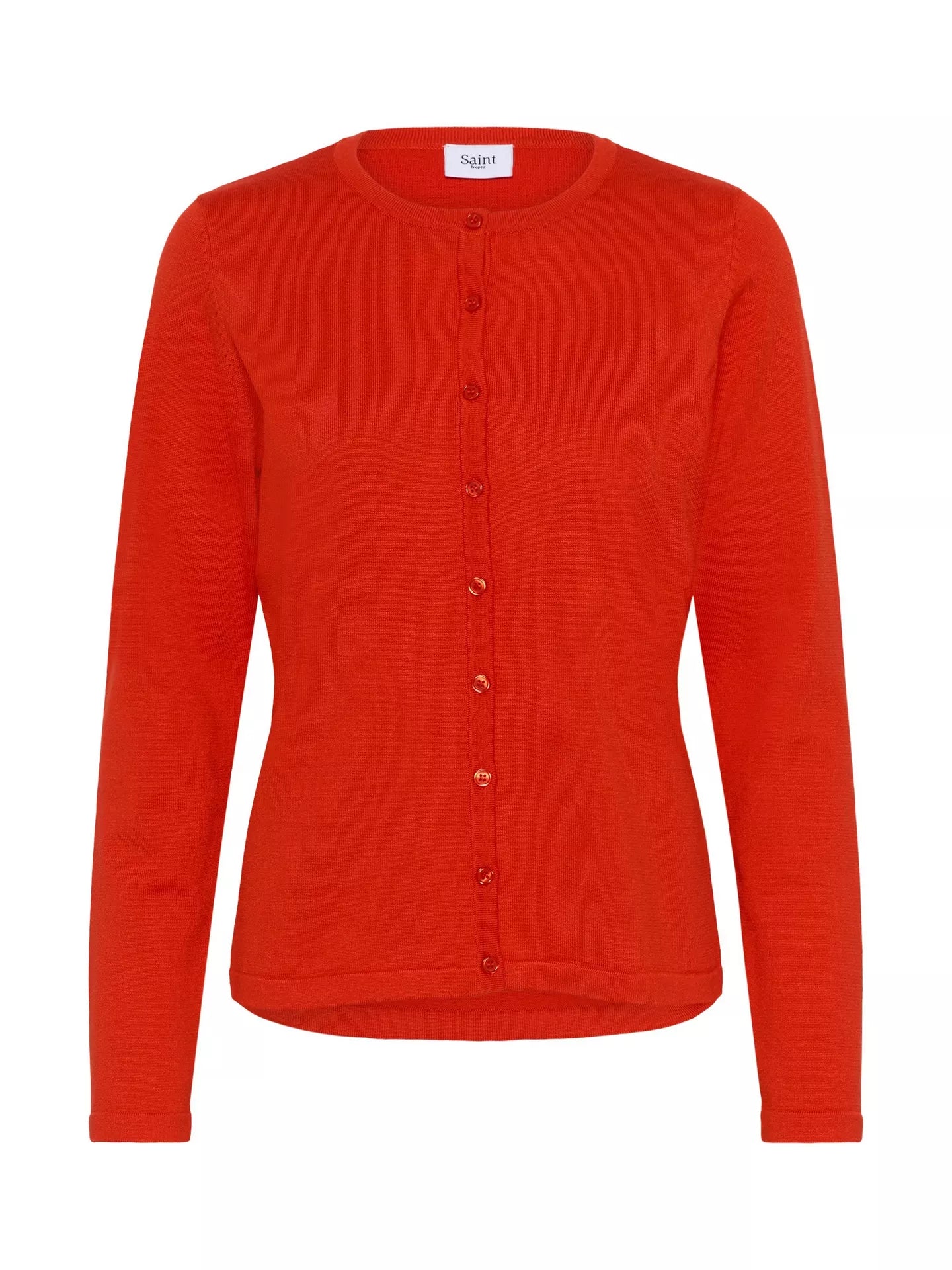Saint Tropez Mila Slim Fit Ribbed Cardigan | Valiant Poppy