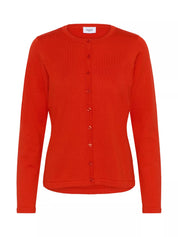 Saint Tropez Mila Slim Fit Ribbed Cardigan | Valiant Poppy