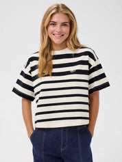 St Tropez Philene T Shirt | Night Sky Irregular Stripe