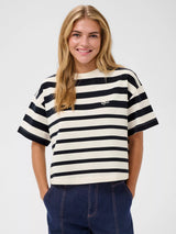 St Tropez Philene T Shirt | Night Sky Irregular Stripe