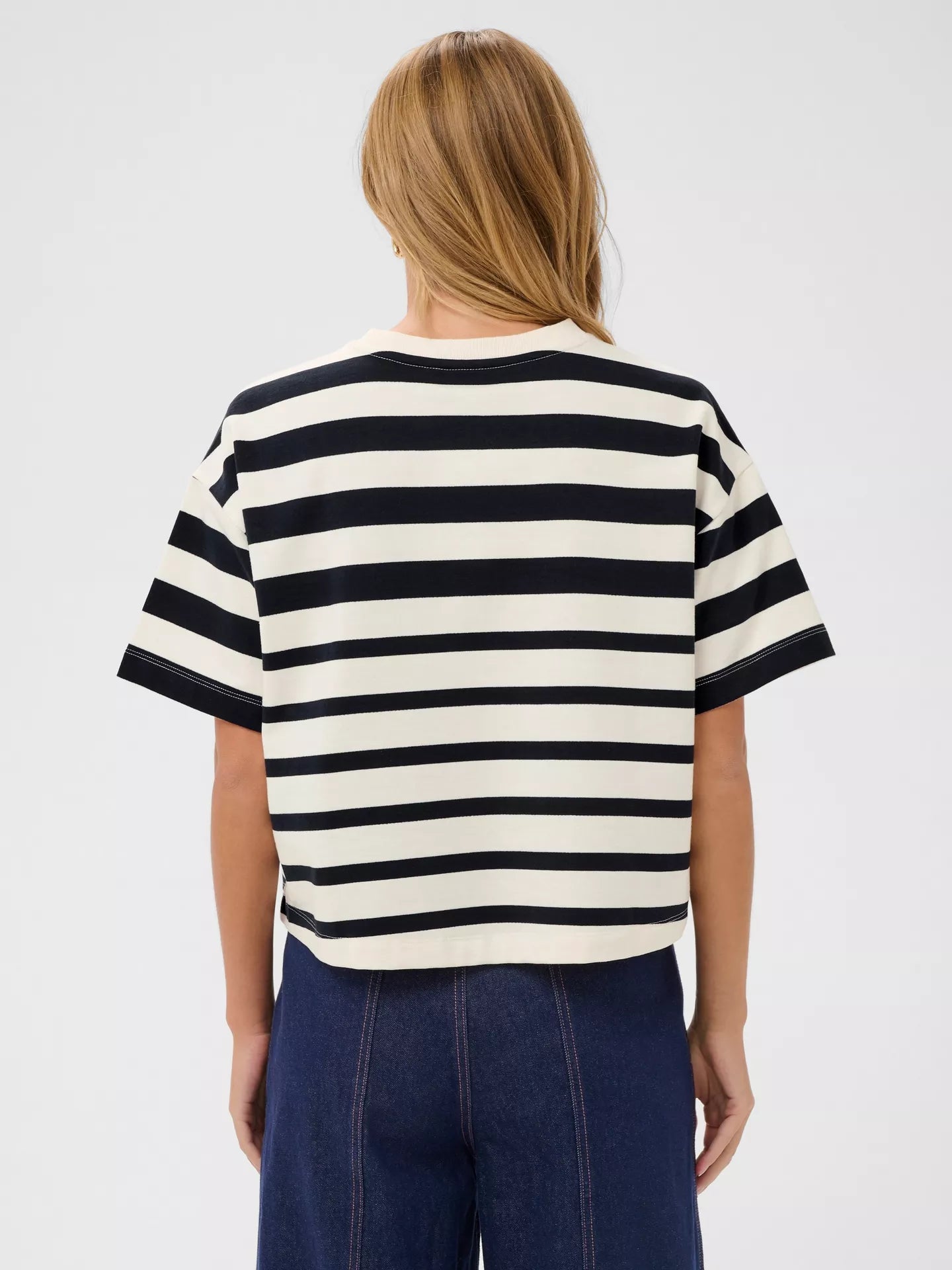 St Tropez Philene T Shirt | Night Sky Irregular Stripe