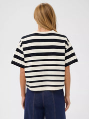 St Tropez Philene T Shirt | Night Sky Irregular Stripe
