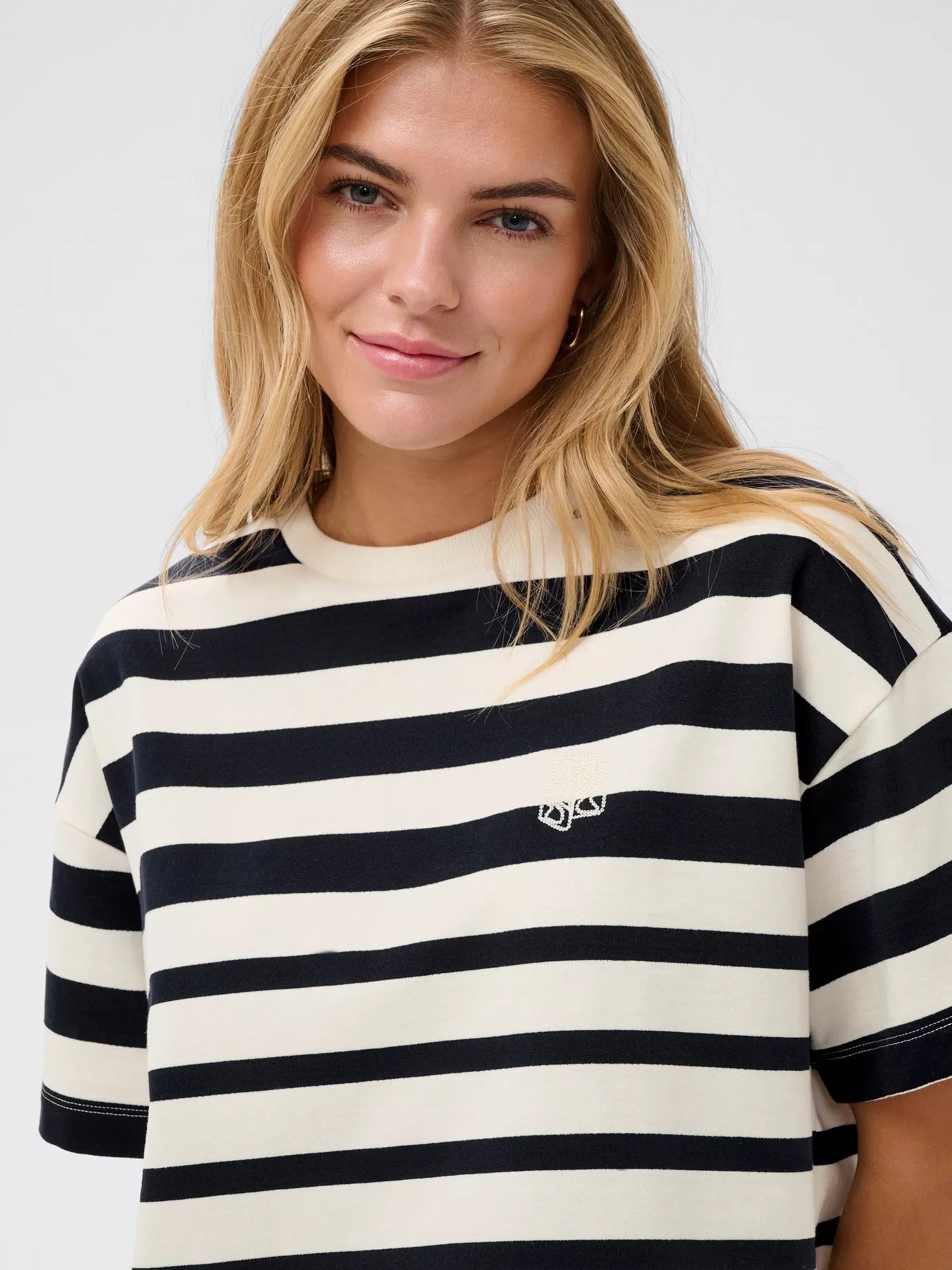 St Tropez Philene T Shirt | Night Sky Irregular Stripe