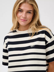 St Tropez Philene T Shirt | Night Sky Irregular Stripe