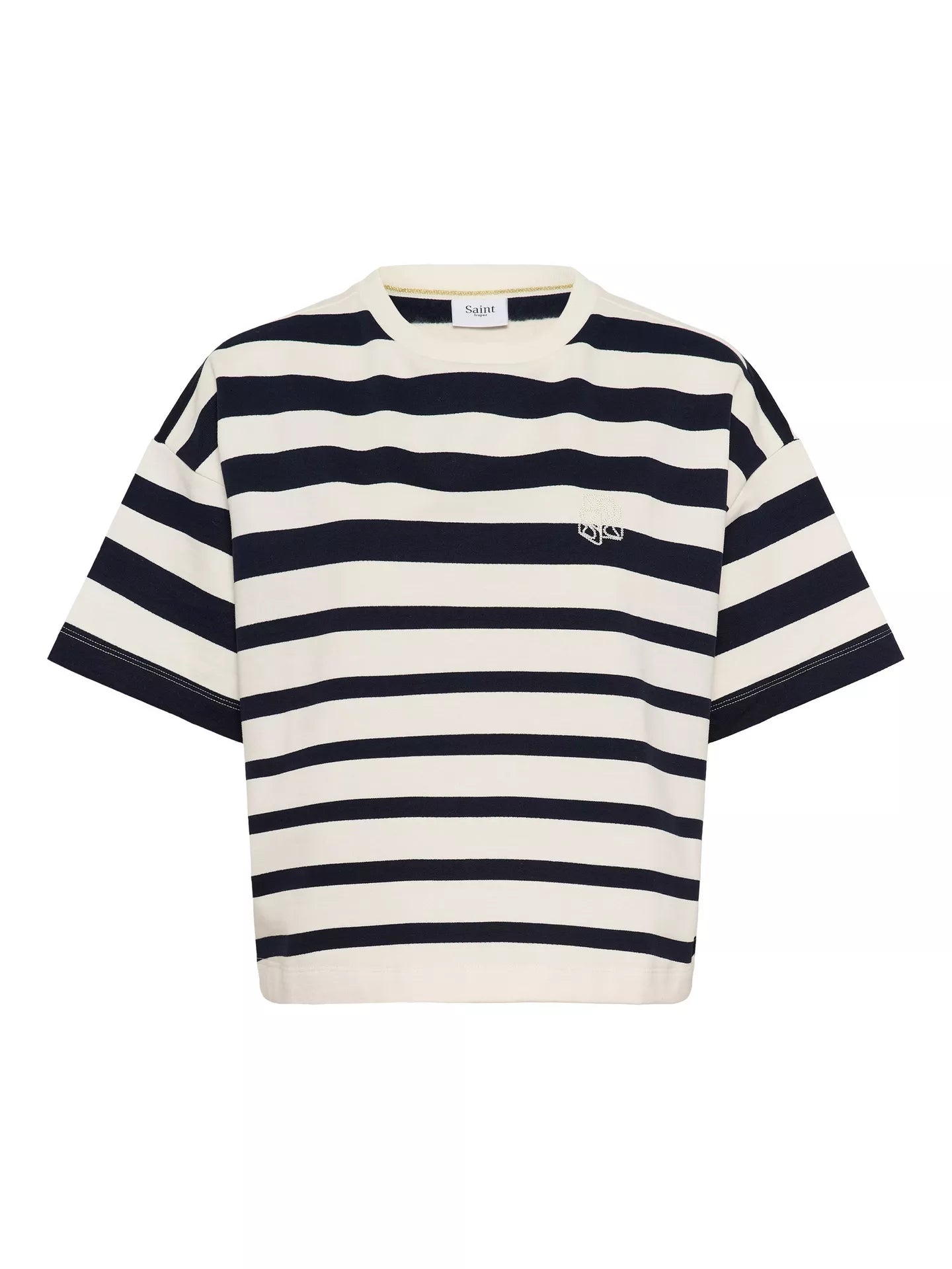 St Tropez Philene T Shirt | Night Sky Irregular Stripe