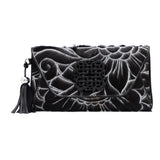 Hand Etched Envelope With Obsidian Love Knot Stone | Black