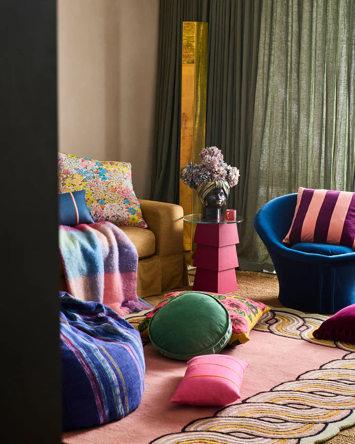 Kip & Co Velvet Pea Cushion | Pistachio