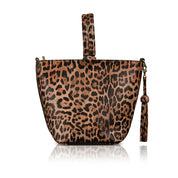 Desti Saint The Noraa Bucket Bag | Leopard Print Leather