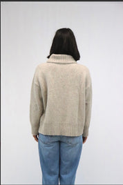 Tatano Henri Roll Neck Sweater | Wheat