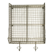 Madam Stoltz Wire Rack With 2 Hooks