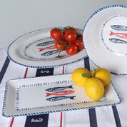 Melamine Nautical Rectangle Platter | Sardine 43cm