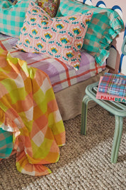 Society Of Wanderers Single Ruffle Sheet - Peach Lemonade