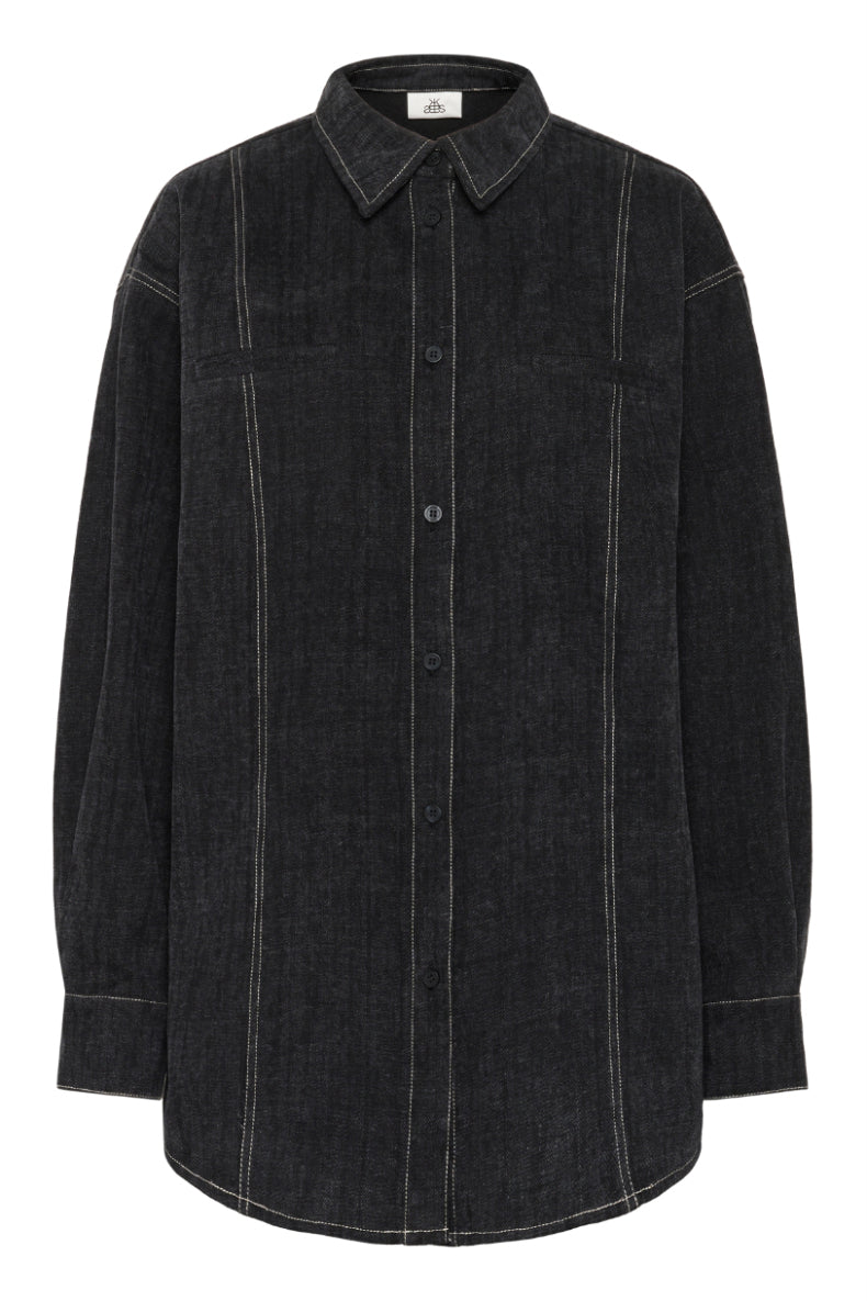 Karen By Simonsen Beverly Denim Shirt | Dark Grey Denim