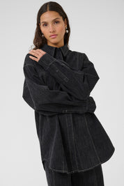 Karen By Simonsen Beverly Denim Shirt | Dark Grey Denim