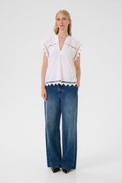 Karen By Simonsen Ommi Shirt Top | Bright White