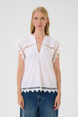 Karen By Simonsen Ommi Shirt Top | Bright White