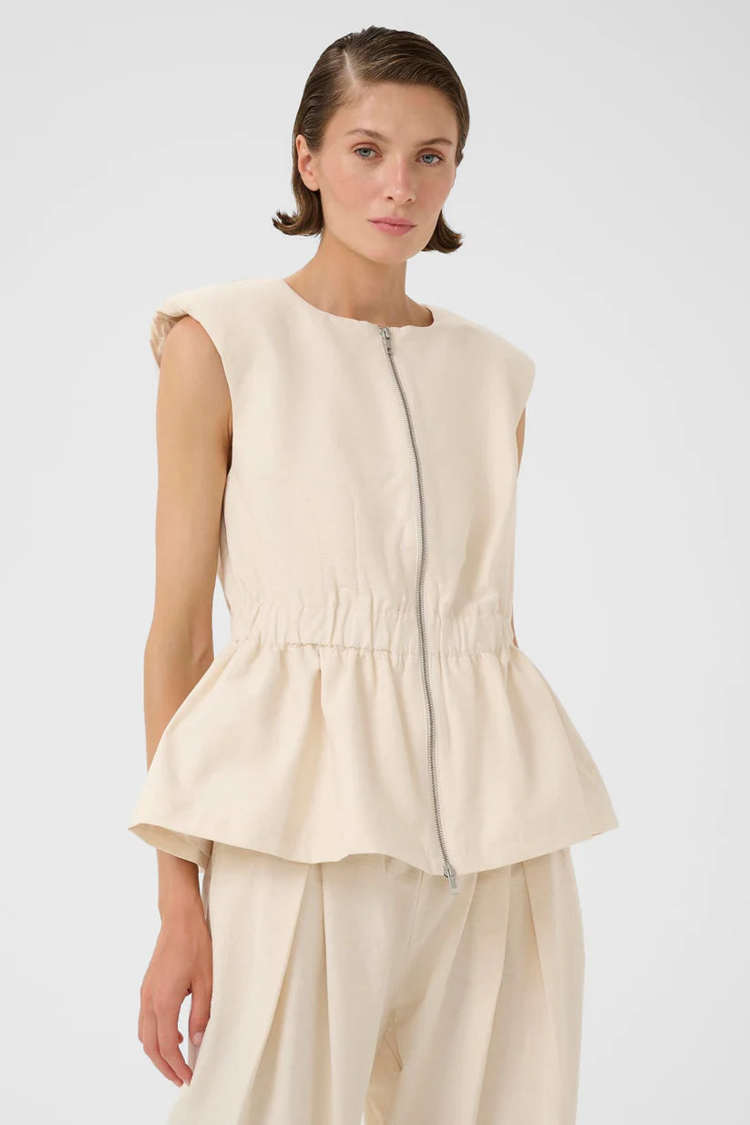 Karen By Simonsen Emery Waistcoat | Egret