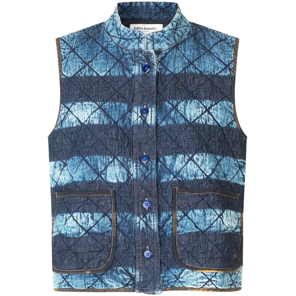 Lollys Laundry Cairo Quilted Vest | Blue
