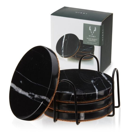 Viski Viski Black Marble Coaster | Set Of 4
