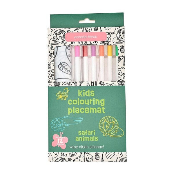 Annabel Trends Kids Colouring Placemat | Safari Animal