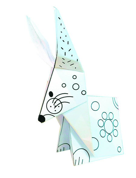 Colouring Origami | Hares