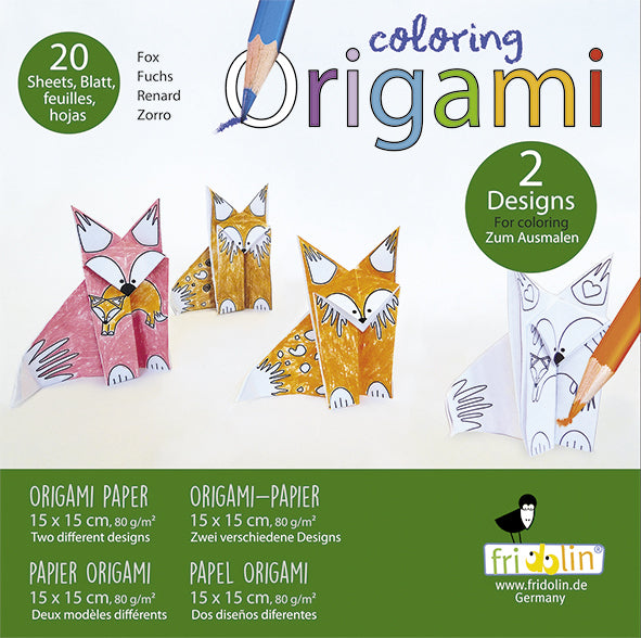 Colouring Origami | Foxes