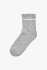Australian Cotton Blend CR Sport Quarter Crew Sock | Grey Marle