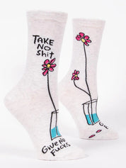 Blue Q Womens Crew Sock | Take No Shit