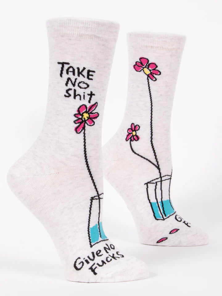 Blue Q Womens Crew Sock | Take No Shit