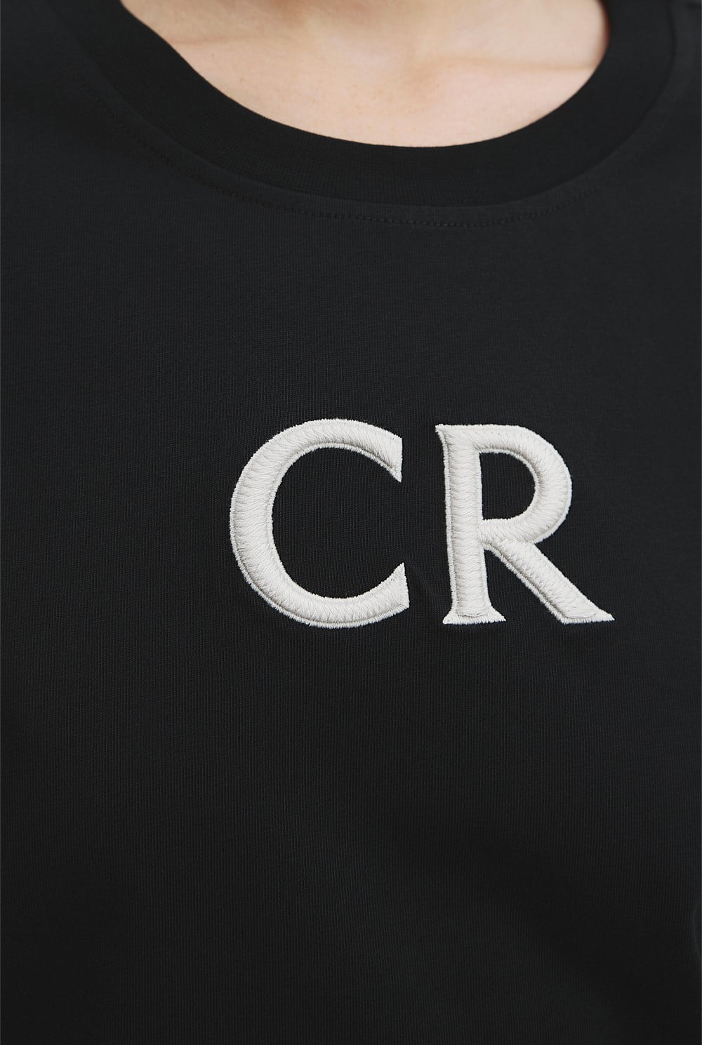 Australian Cotton CR Logo T-Shirt | Black