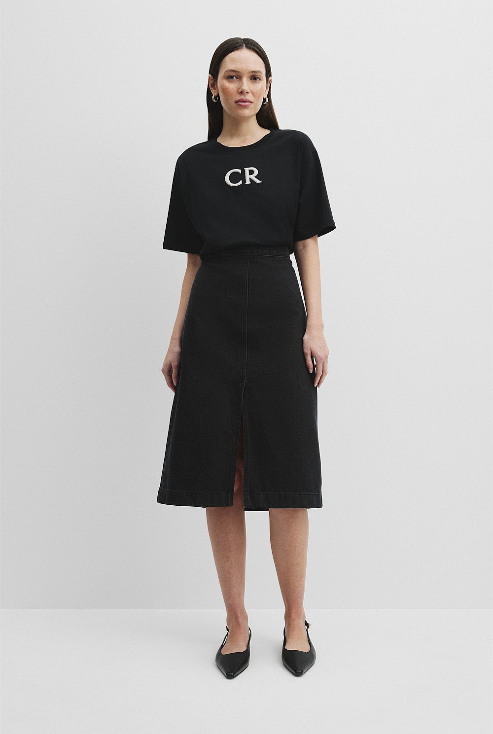 Australian Cotton CR Logo T-Shirt | Black