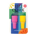 Silicork Wine Stoppers | Pink Yellow