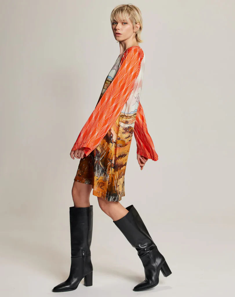 Me 369 Alani Rodeo Neck Mini Dress | Rodeo