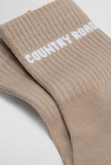 Australian Cotton Blend CR Sport Quarter Crew Sock | Cobblestone