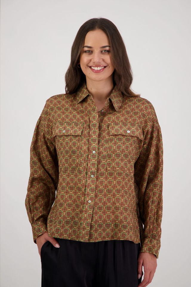 Briarwood Ripley Shirt | Camel Tile