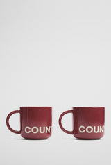CR Demm Mug Set of 2 | Carmine
