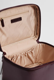 CR Branded Detail Cosmetic Case Bag | Plum