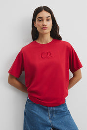 Australian Cotton CR Logo T-Shirt | Garnet