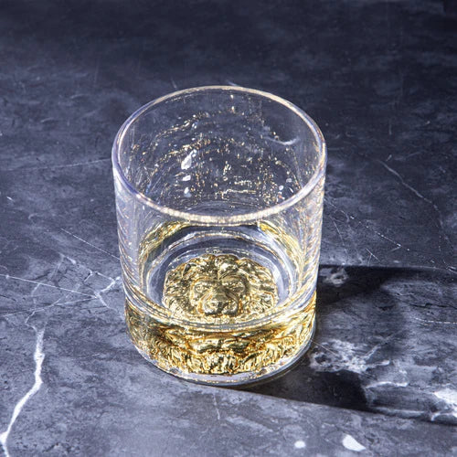 Bottoms Up Whisky Glass | Lion