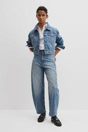 CR Barrel Jean | Aged Mid Wash