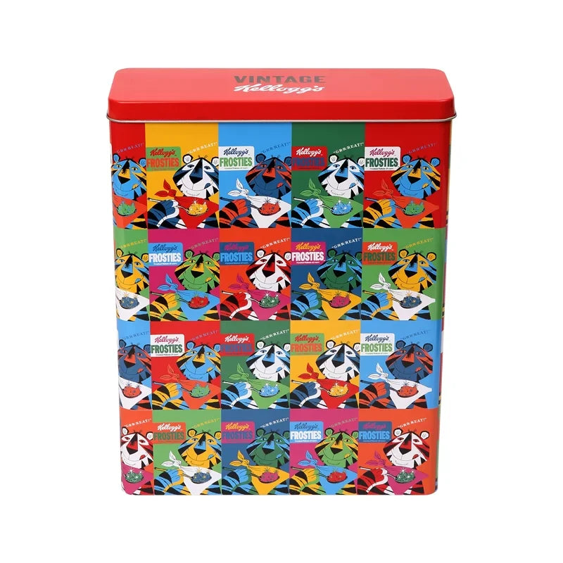 Vintage Kelloggs Pop Art Frosties Storage Tin | Large