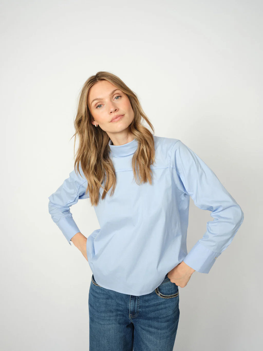 Mos Mosh Katalin Blouse | Brunnera Blue