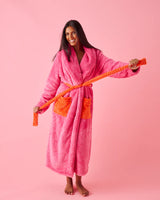 Kip & Co Kiss Me Cosy Robe | Hot Pink Orange